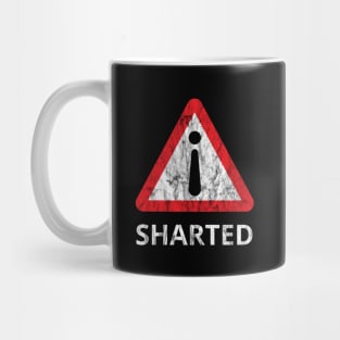 i Sharted Warning Symbol - Distressed (Light Text) Mug